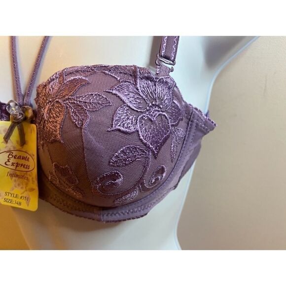 🎀Beaute express sexy push up lace Bra set of 2 Size :34B - Picture 9 of 11